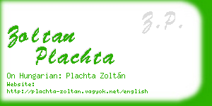 zoltan plachta business card
